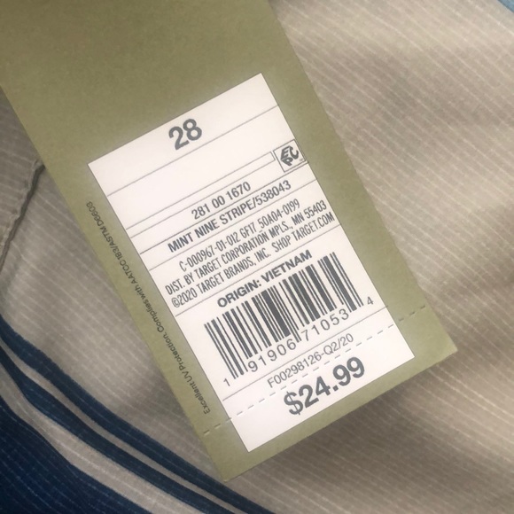 Goodfellow Men's 10" Striped Swim Board Trunks - Picture 3 of 6